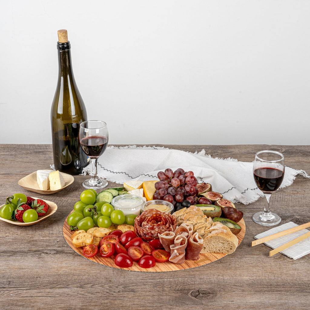 Cater Tek Round Natural Cardboard Cheese / Charcuterie Board - Faux Wood - 13 3/4" x 13 3/4" - 100 count box