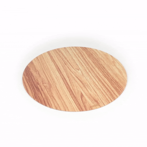 Cater Tek Round Natural Cardboard Cheese / Charcuterie Board - Faux Wood - 13 3/4" x 13 3/4" - 100 count box