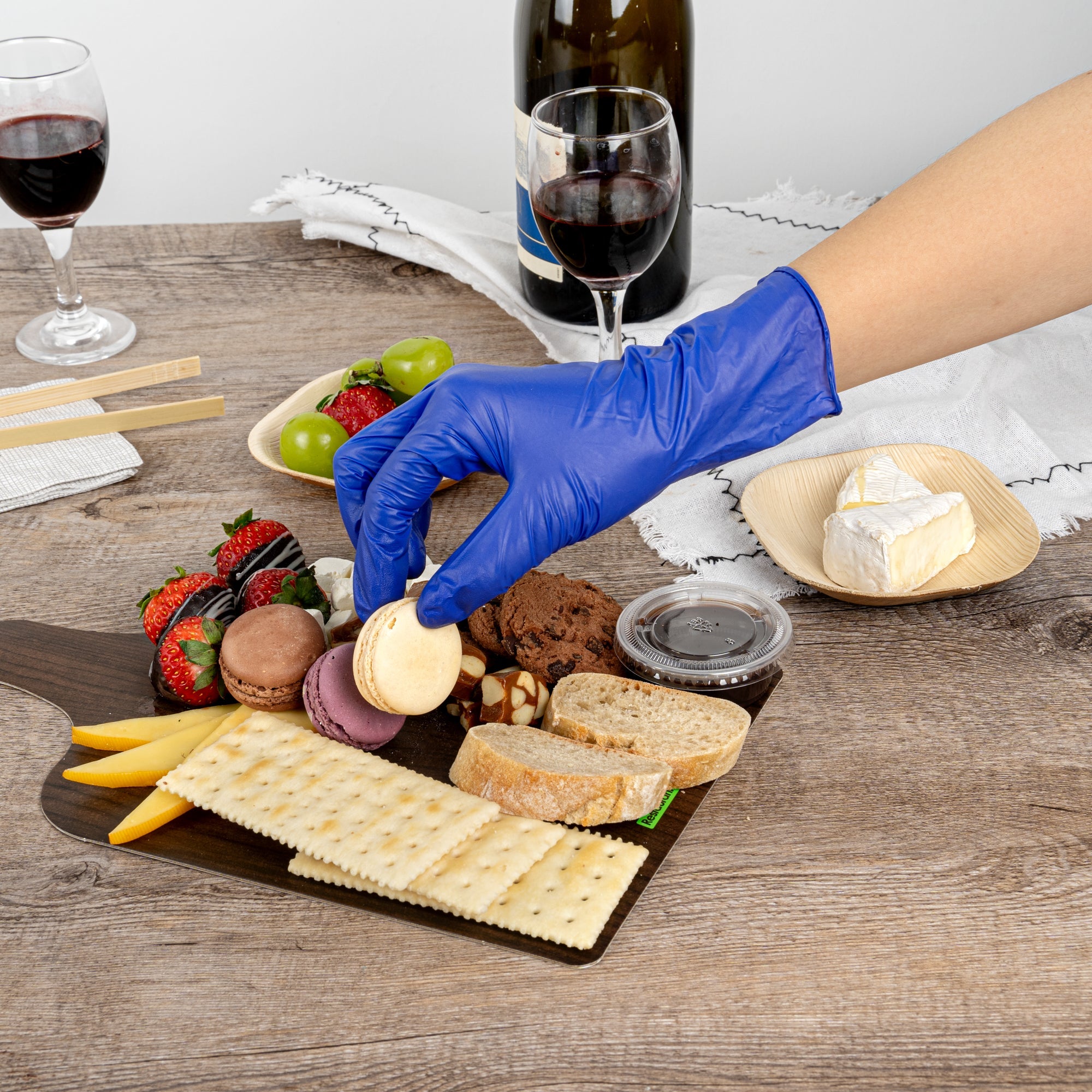 Cater Tek Dark Cheese / Charcuterie Board - Faux Wood - 11 3/4" x 7" - 10 count box