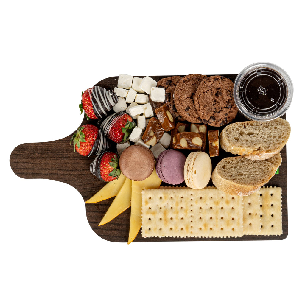 Cater Tek Dark Cheese / Charcuterie Board - Faux Wood - 11 3/4" x 7" - 100 count box