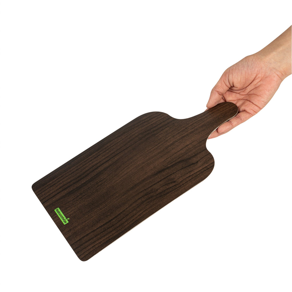 Cater Tek Dark Cheese / Charcuterie Board - Faux Wood - 11 3/4" x 7" - 100 count box