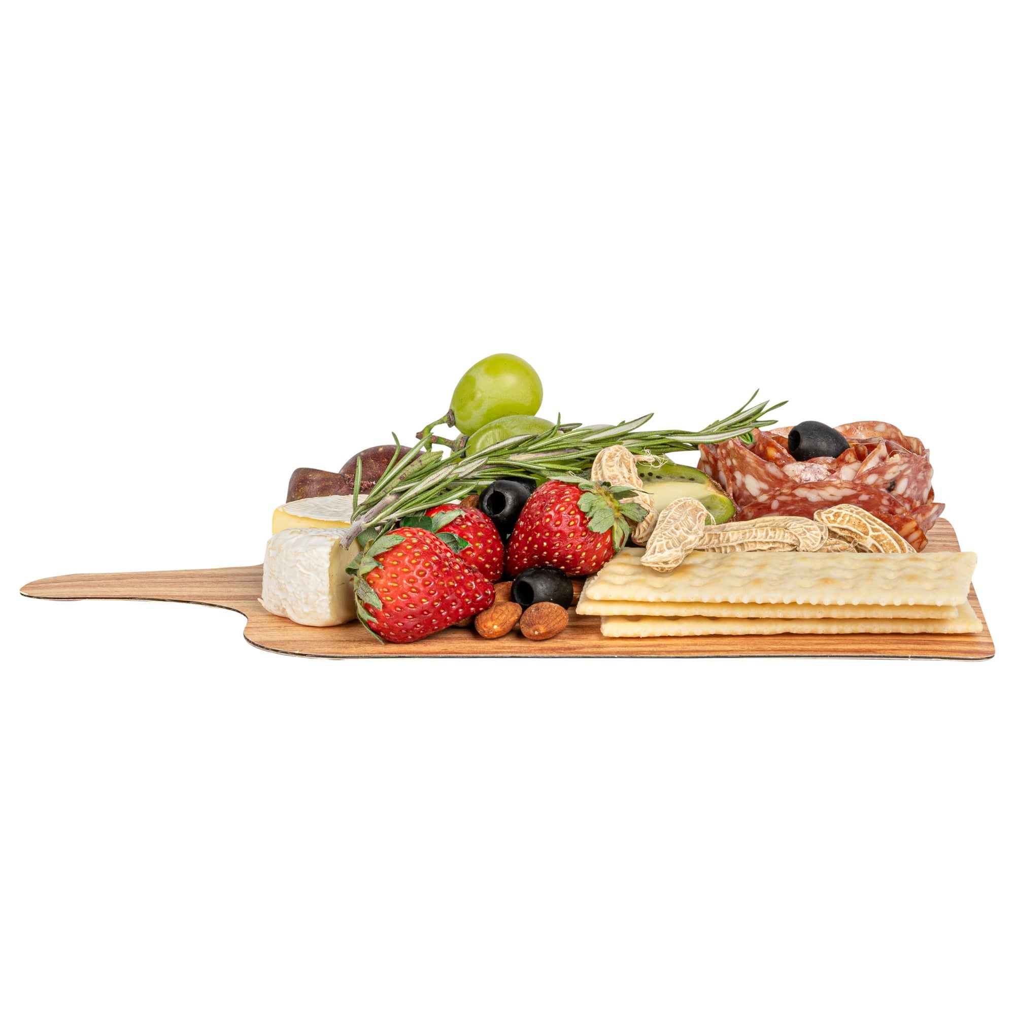 Cater Tek Natural Cheese / Charcuterie Board - Faux Wood - 11 3/4" x 7" - 10 count box