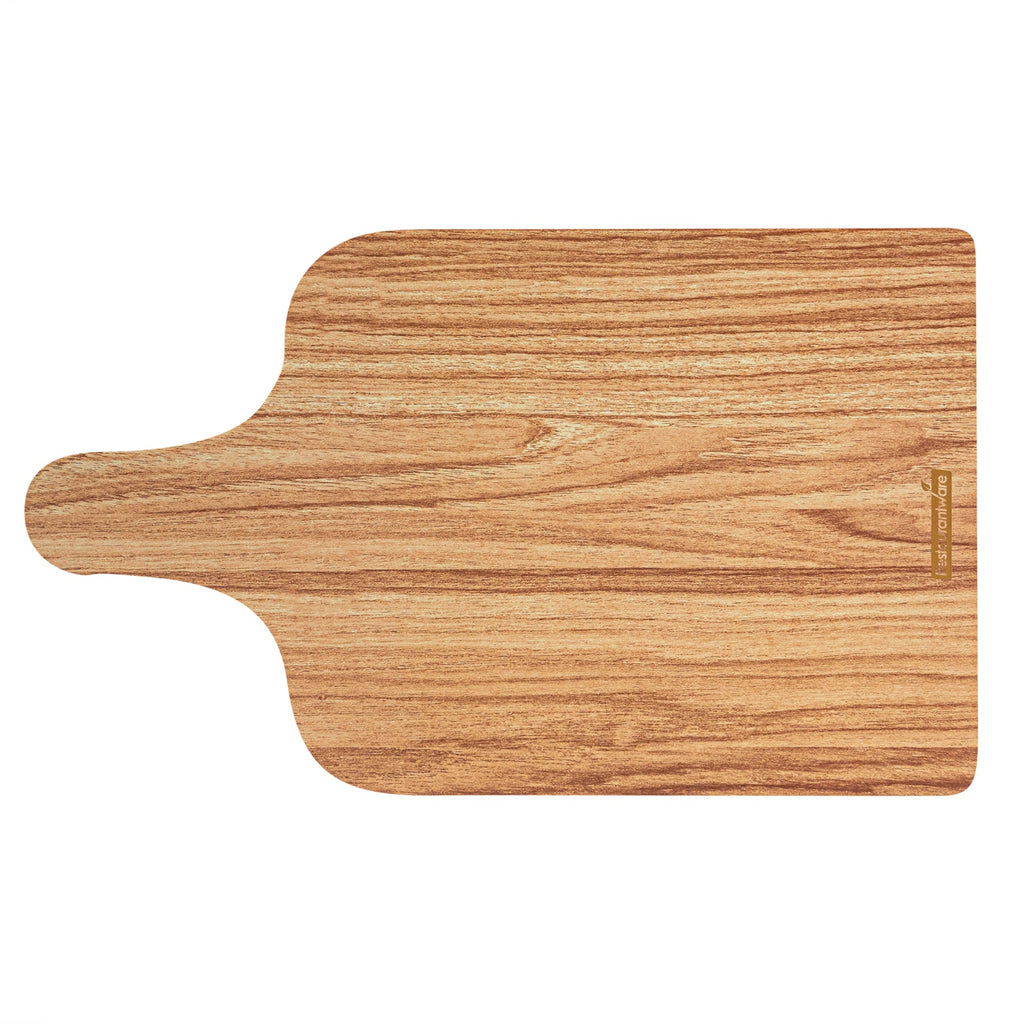Cater Tek Natural Cheese / Charcuterie Board - Faux Wood - 11 3/4" x 7" - 10 count box