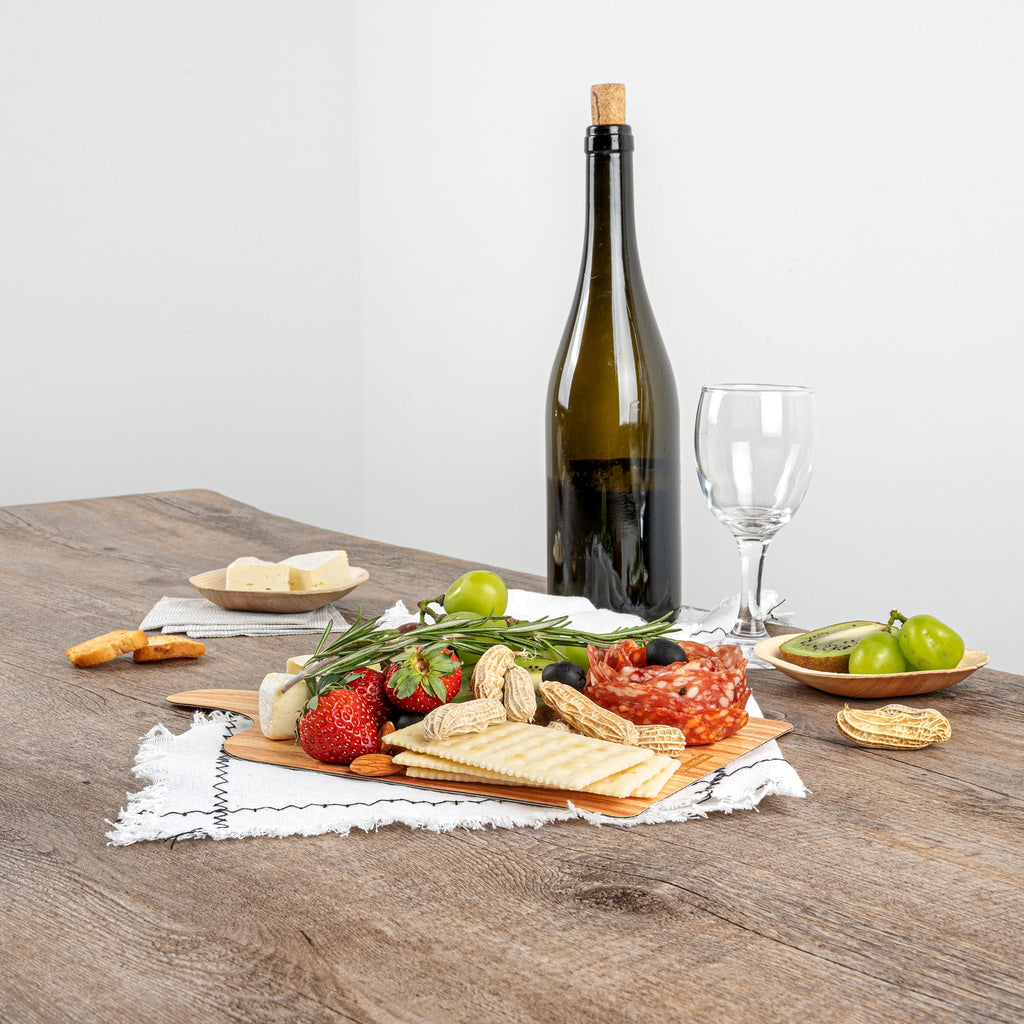 Cater Tek Natural Cheese / Charcuterie Board - Faux Wood - 11 3/4" x 7" - 10 count box