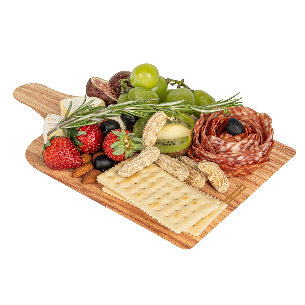 Cater Tek Natural Cheese / Charcuterie Board - Faux Wood - 11 3/4" x 7" - 100 count box