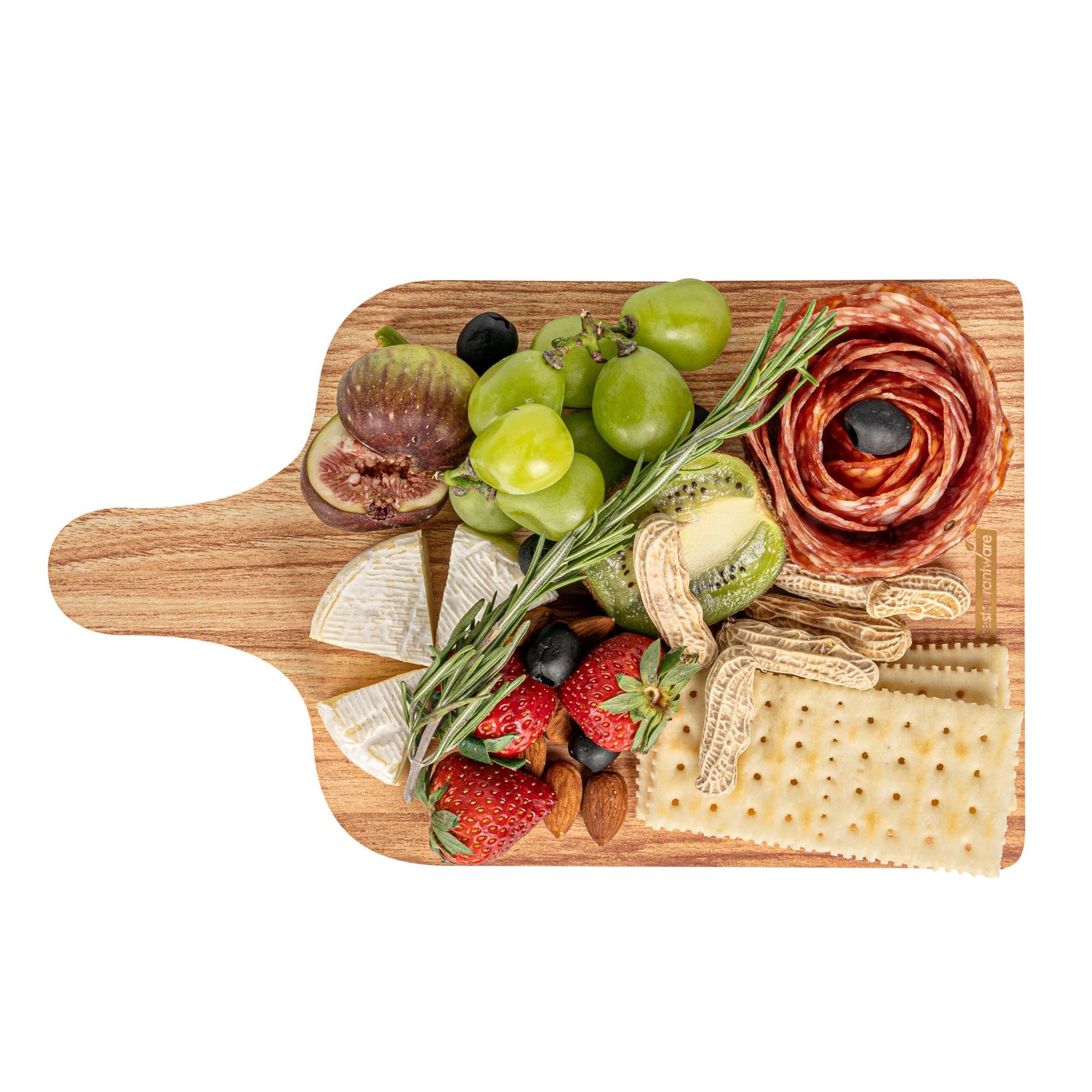 Cater Tek Natural Cheese / Charcuterie Board - Faux Wood - 11 3/4" x 7" - 100 count box