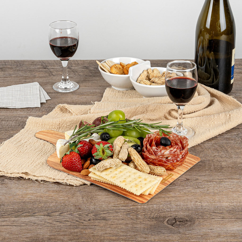 Cater Tek Natural Cheese / Charcuterie Board - Faux Wood - 11 3/4" x 7" - 100 count box