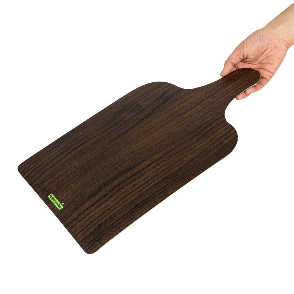 Cater Tek Dark Cheese / Charcuterie Board - Faux Wood - 15 3/4" x 9 3/4" - 10 count box