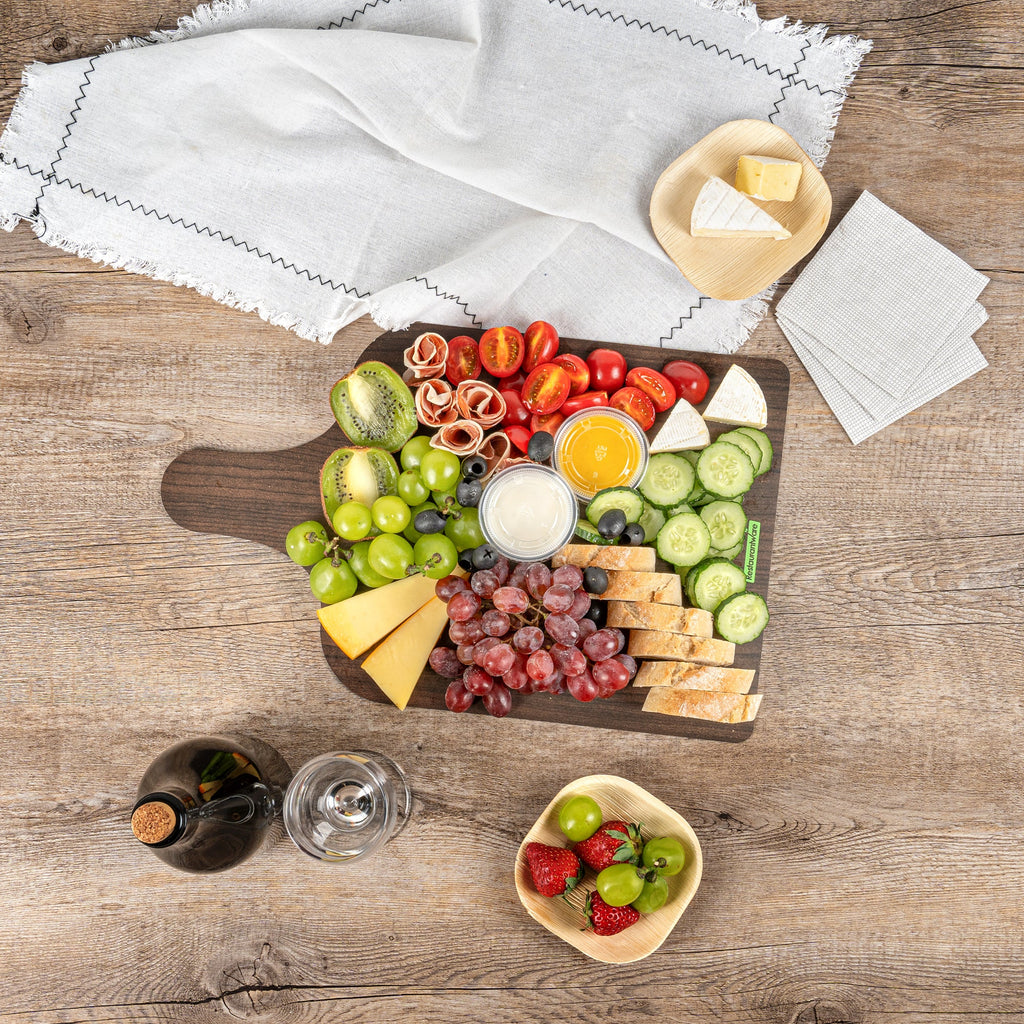 Cater Tek Dark Cheese / Charcuterie Board - Faux Wood - 15 3/4" x 9 3/4" - 10 count box