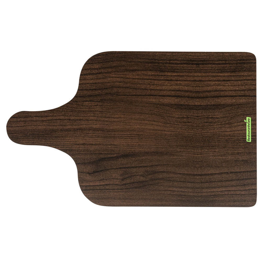 Cater Tek Dark Cheese / Charcuterie Board - Faux Wood - 15 3/4" x 9 3/4" - 100 count box