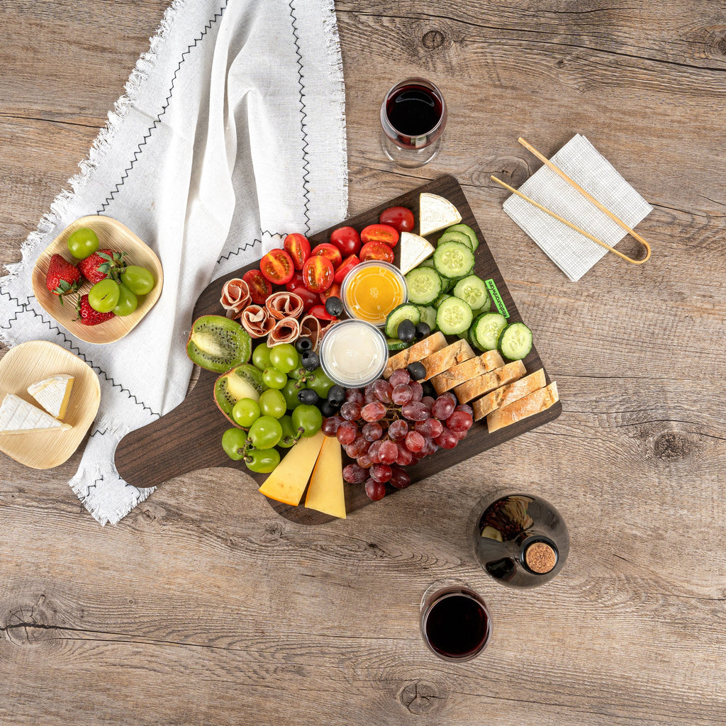 Cater Tek Dark Cheese / Charcuterie Board - Faux Wood - 15 3/4" x 9 3/4" - 100 count box