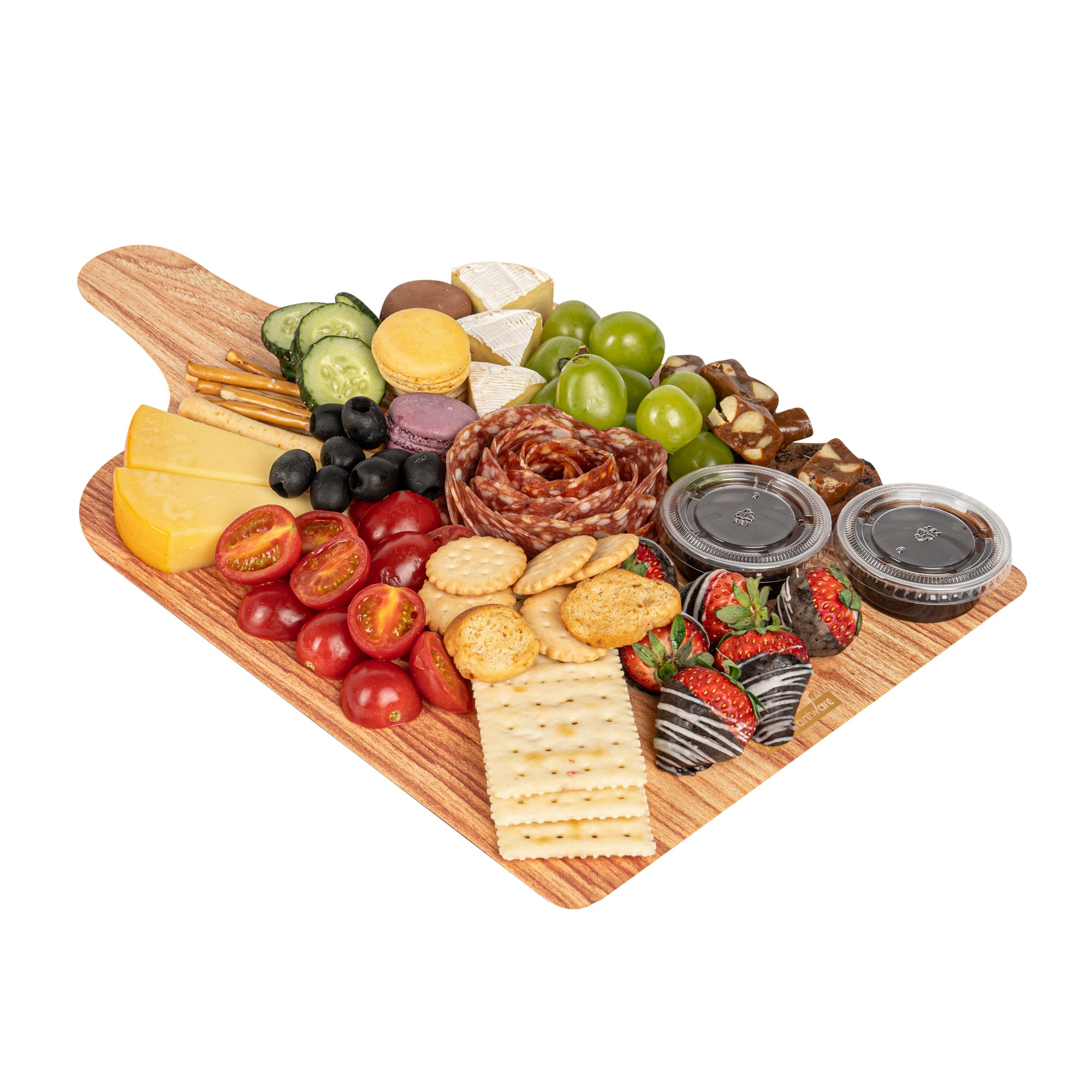 Cater Tek Natural Cheese / Charcuterie Board - Faux Wood - 15 3/4" x 9 3/4" - 100 count box