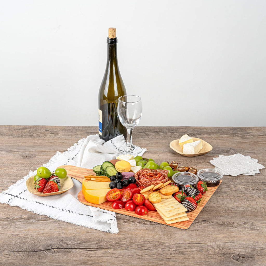 Cater Tek Natural Cheese / Charcuterie Board - Faux Wood - 15 3/4" x 9 3/4" - 100 count box