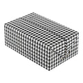 Bio Tek 47 oz Black Houndstooth Paper Lunch / Chicken Box - with Fast Top - 7" x 4 1/2" x 2 3/4" - 100 count box