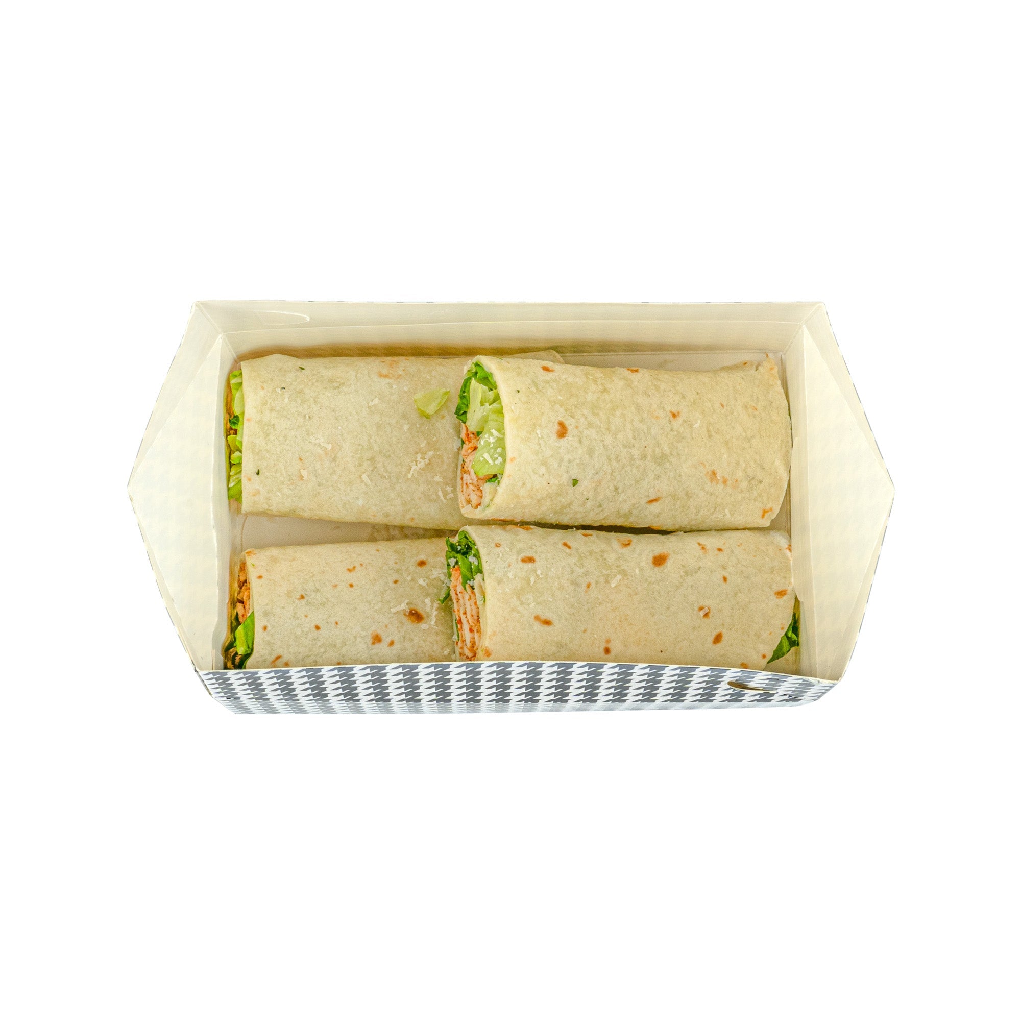Bio Tek 47 oz Black Houndstooth Paper Lunch / Chicken Box - with Fast Top - 7" x 4 1/2" x 2 3/4" - 100 count box