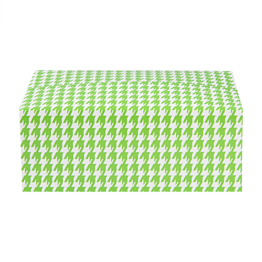Bio Tek 47 oz Green Houndstooth Paper Lunch / Chicken Box - with Fast Top - 7" x 4 1/2" x 2 3/4" - 100 count box