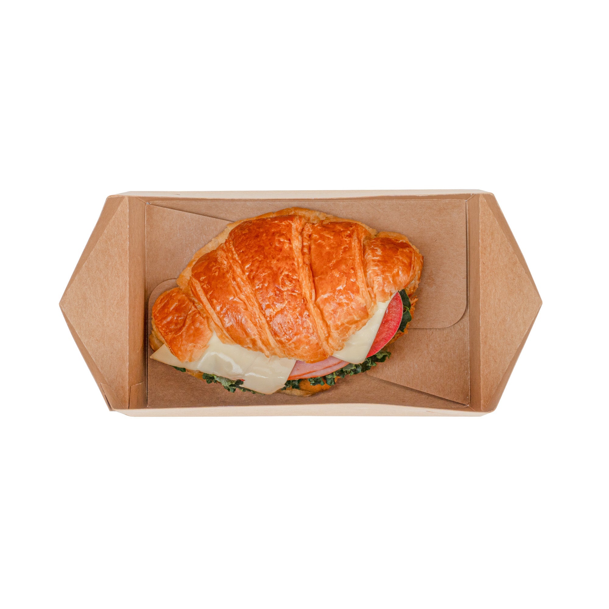 Bio Tek 47 oz Kraft Paper Lunch / Chicken Box - with Fast Top - 7" x 4 1/2" x 2 3/4" - 100 count box
