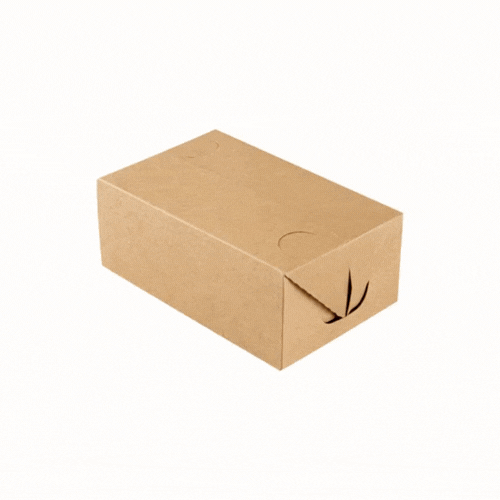 Bio Tek 47 oz Kraft Paper Lunch / Chicken Box - with Fast Top - 7" x 4 1/2" x 2 3/4" - 100 count box