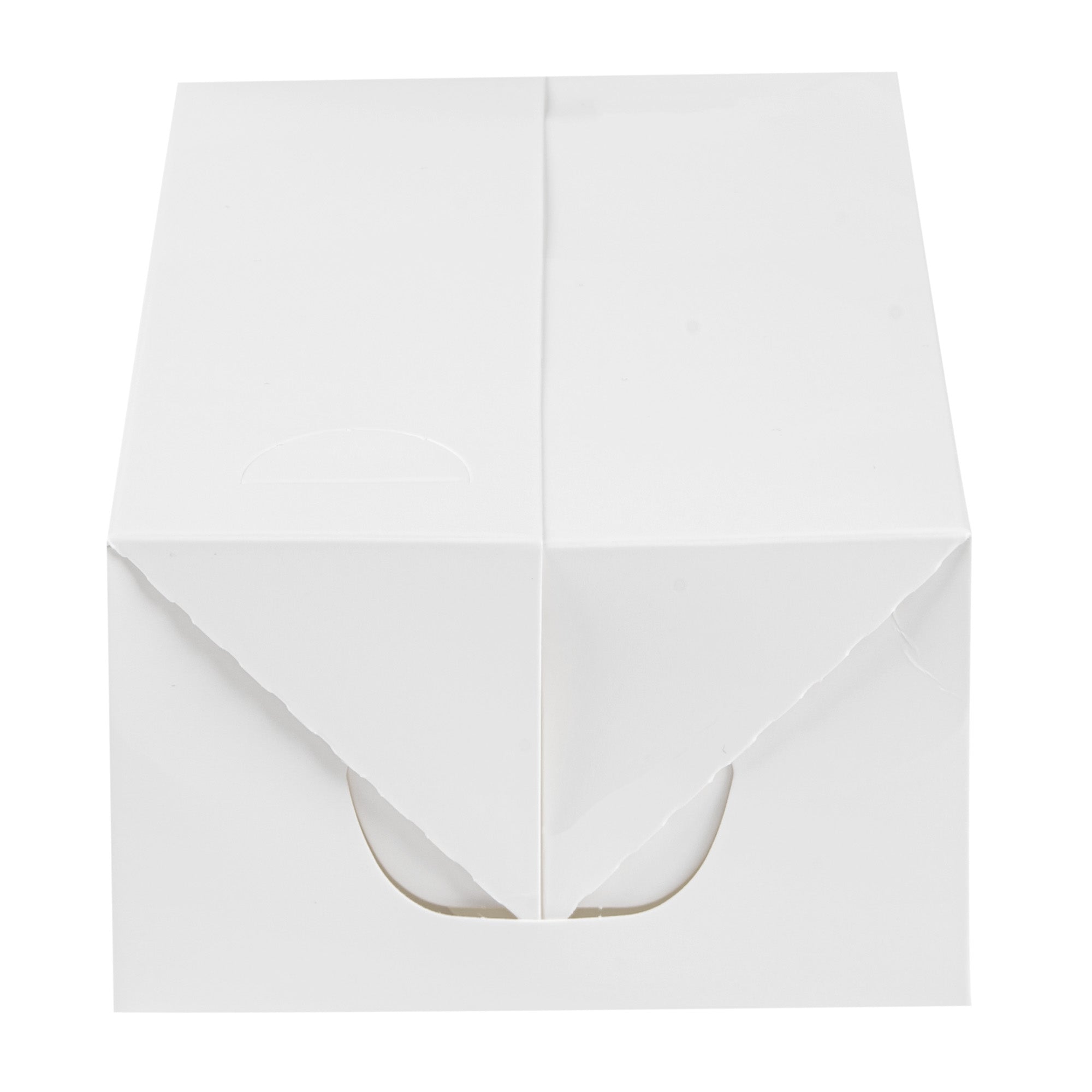 Bio Tek 47 oz White Paper Lunch / Chicken Box - with Fast Top - 7" x 4 1/2" x 2 3/4" - 100 count box