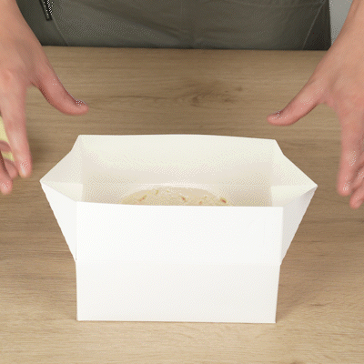 Bio Tek 47 oz White Paper Lunch / Chicken Box - with Fast Top - 7" x 4 1/2" x 2 3/4" - 400 count box