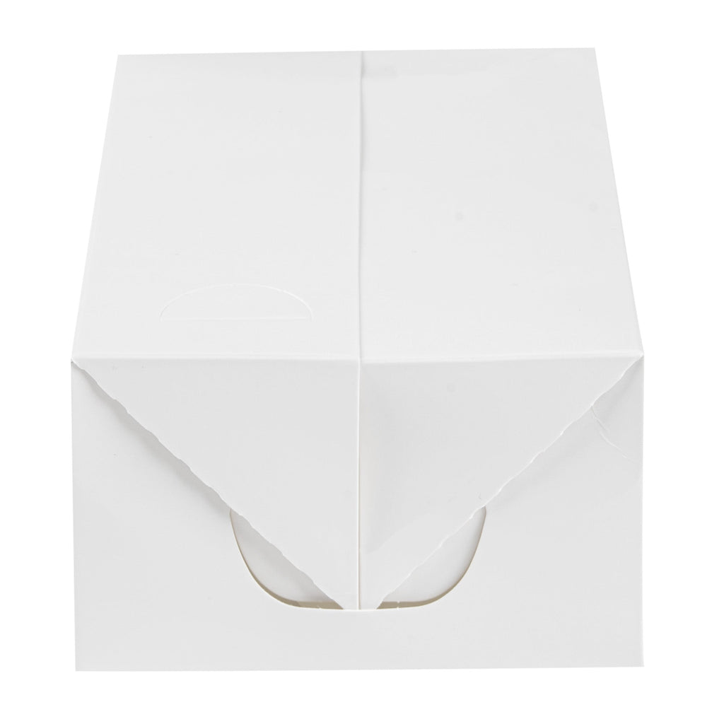 Bio Tek 47 oz White Paper Lunch / Chicken Box - with Fast Top - 7" x 4 1/2" x 2 3/4" - 400 count box