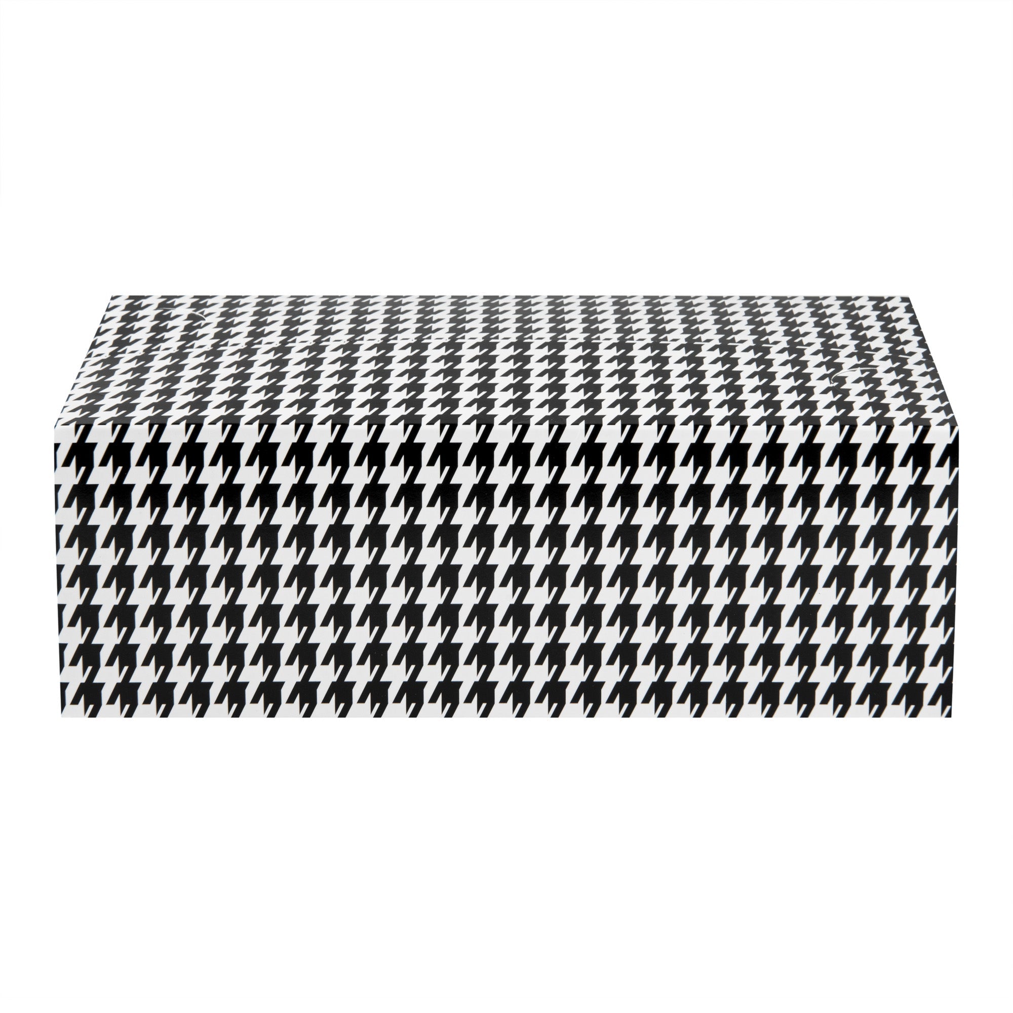 Bio Tek 71 oz Black Houndstooth Paper Lunch / Chicken Box - with Fast Top - 8 3/4" x 5" x 3" - 100 count box