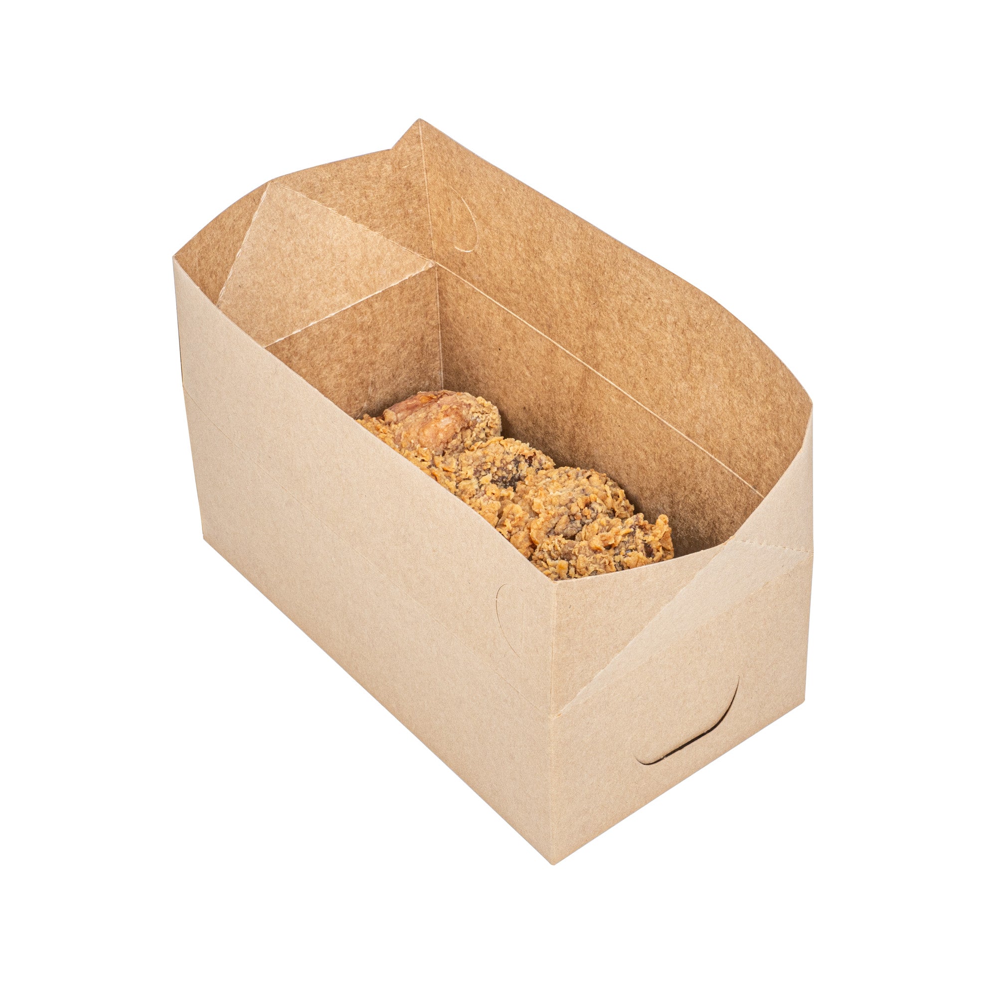 Bio Tek 71 oz Kraft Paper Lunch / Chicken Box - with Fast Top - 8 3/4" x 5" x 3" - 400 count box