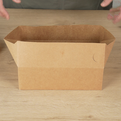 Bio Tek 71 oz Kraft Paper Lunch / Chicken Box - with Fast Top - 8 3/4" x 5" x 3" - 400 count box