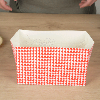 Bio Tek 71 oz Red Houndstooth Paper Lunch / Chicken Box - with Fast Top - 8 3/4" x 5" x 3" - 400 count box