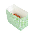 Bio Tek 80 oz Green Houndstooth Paper Lunch / Chicken Box - with Fast Top - 9" x 5" x 5" - 400 count box