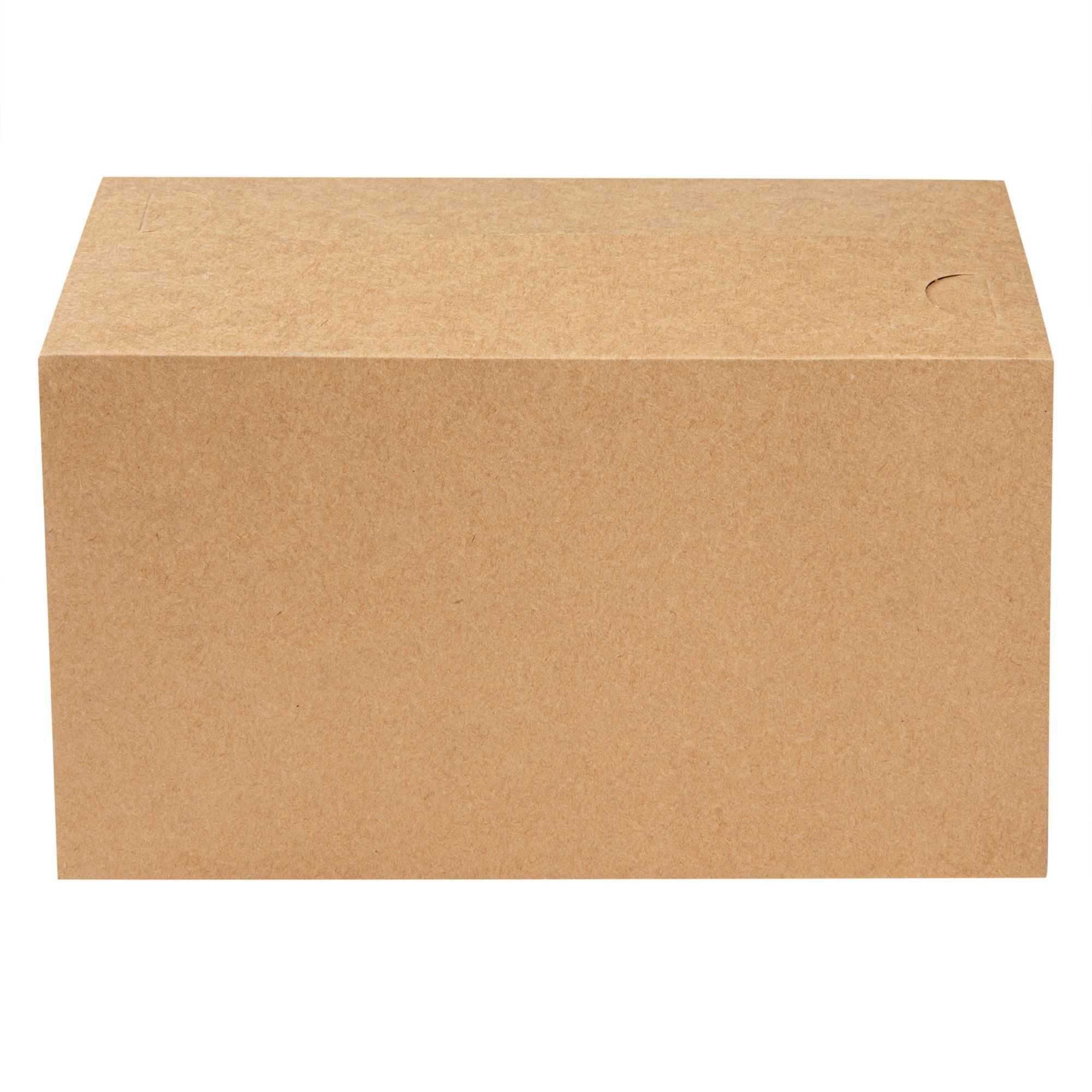 Bio Tek 80 oz Kraft Paper Lunch / Chicken Box - with Fast Top - 9" x 5" x 5" - 100 count box
