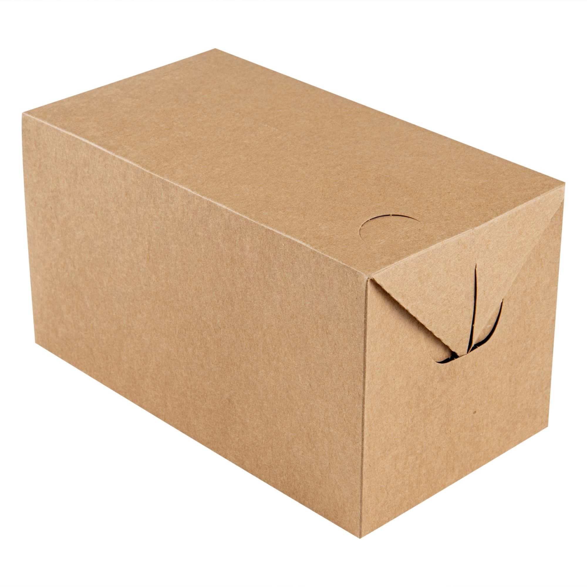 Bio Tek 80 oz Kraft Paper Lunch / Chicken Box - with Fast Top - 9" x 5" x 5" - 100 count box