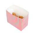 Bio Tek 80 oz Red Houndstooth Paper Lunch / Chicken Box - with Fast Top - 9" x 5" x 5" - 100 count box