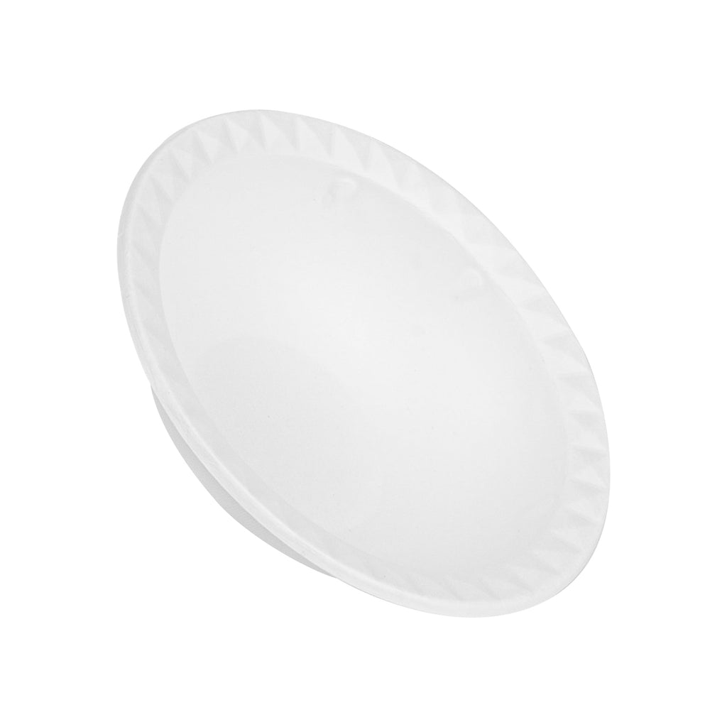 Pulp Safe No PFAS Added 16 oz White Sugarcane / Bagasse Bowl - Home Compostable, with Diamond Rim - 6 3/4" x 6 3/4" x 2" - 25 count box