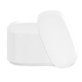 Pulp Safe Modular No PFAS Added White Sugarcane / Bagasse Plate - Home Compostable - 11 3/4" x 11 3/4" x 1/2" - 100 count box