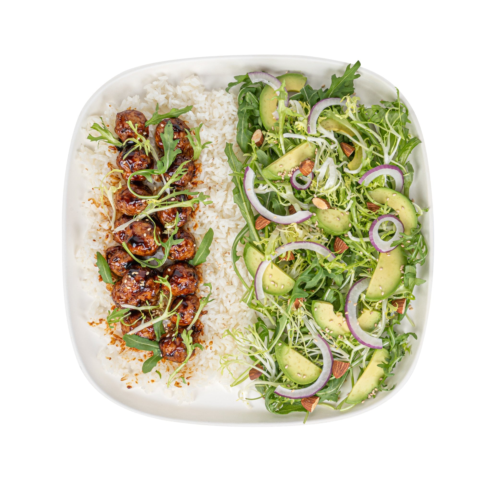 Pulp Safe Modular No PFAS Added White Sugarcane / Bagasse Plate - Home Compostable - 11 3/4" x 11 3/4" x 1/2" - 100 count box