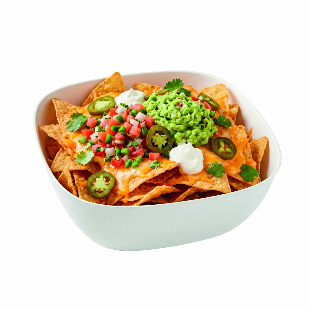 Pulp Safe Modular No PFAS Added 190 oz White Sugarcane / Bagasse Bowl - Home Compostable - 11 3/4" x 11 3/4" x 4" - 25 count box