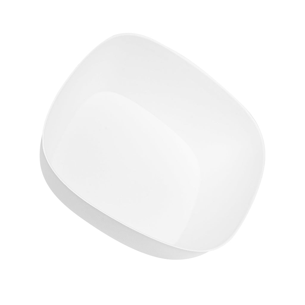 Pulp Safe Modular No PFAS Added 190 oz White Sugarcane / Bagasse Bowl - Home Compostable - 11 3/4" x 11 3/4" x 4" - 25 count box