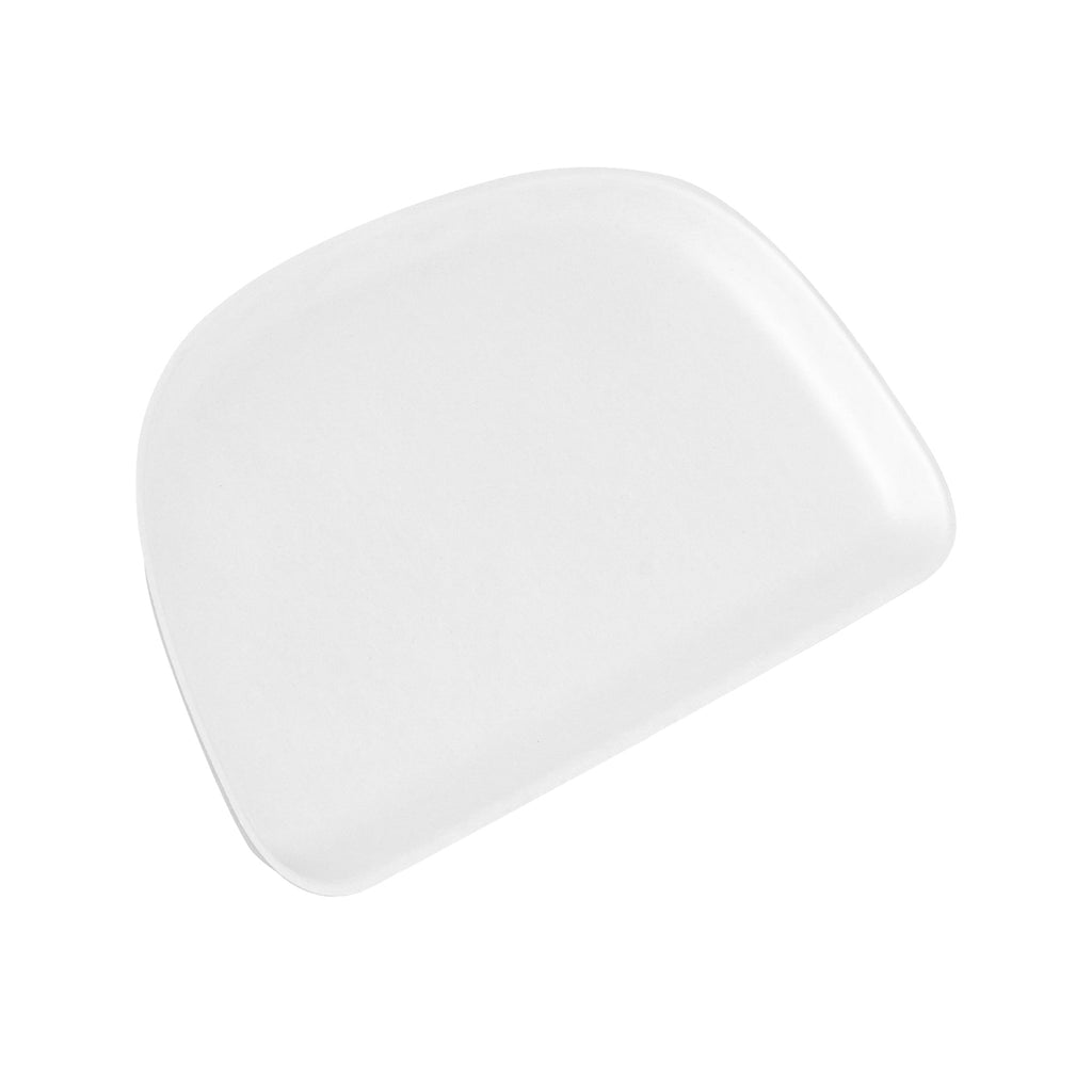 Pulp Safe Modular No PFAS Added White Sugarcane / Bagasse Plate - Home Compostable - 11 3/4" x 5 1/4" x 1/2" - 25 count box