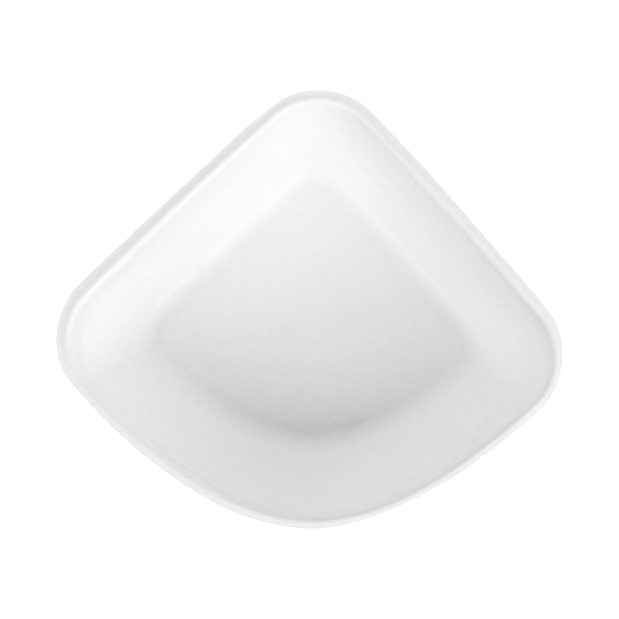 Pulp Safe Modular No PFAS Added 17 oz White Sugarcane / Bagasse Bowl - Home Compostable - 5 1/4" x 5 1/4" x 2 1/4" - 25 count box