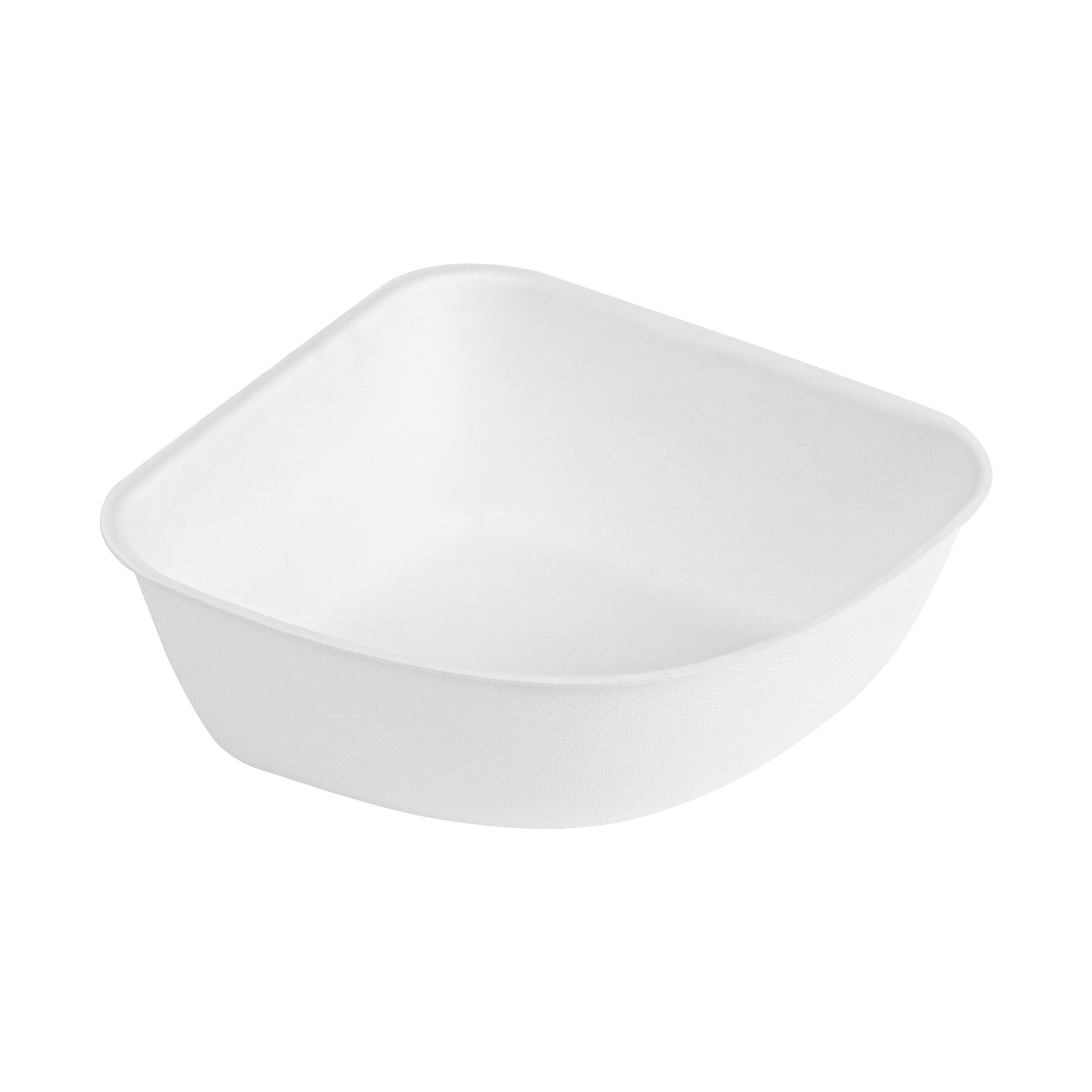 Pulp Safe Modular No PFAS Added 17 oz White Sugarcane / Bagasse Bowl - Home Compostable - 5 1/4" x 5 1/4" x 2 1/4" - 100 count box