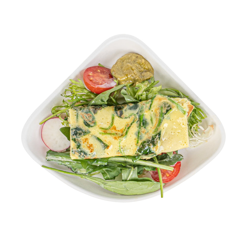 Pulp Safe Modular No PFAS Added White Sugarcane / Bagasse Plate - Home Compostable - 5 1/4" x 5 1/4" x 1/2" - 25 count box