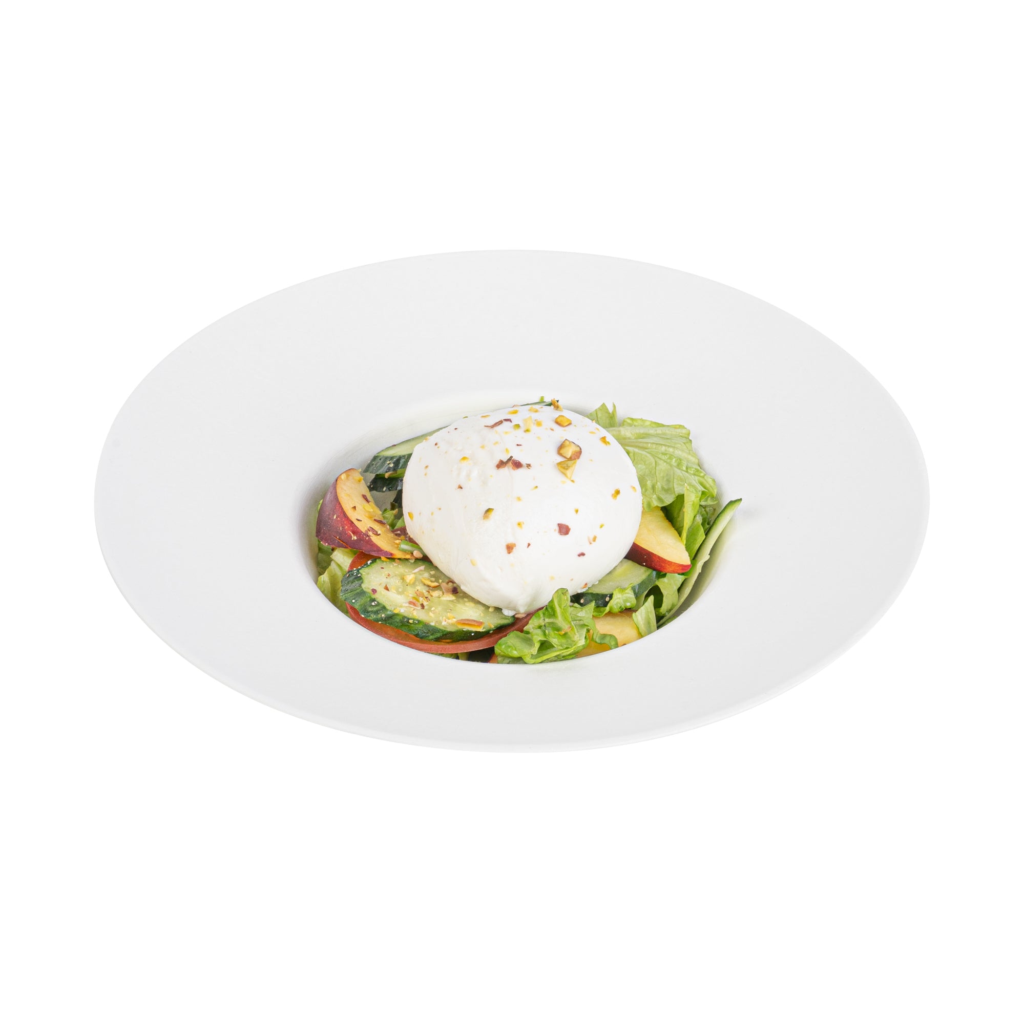 Pulp Safe No PFAS Added 10 oz White Sugarcane / Bagasse Salad Bowl / Dessert Plate - Home Compostable - 8 3/4" x 8 3/4" x 2" - 25 count box