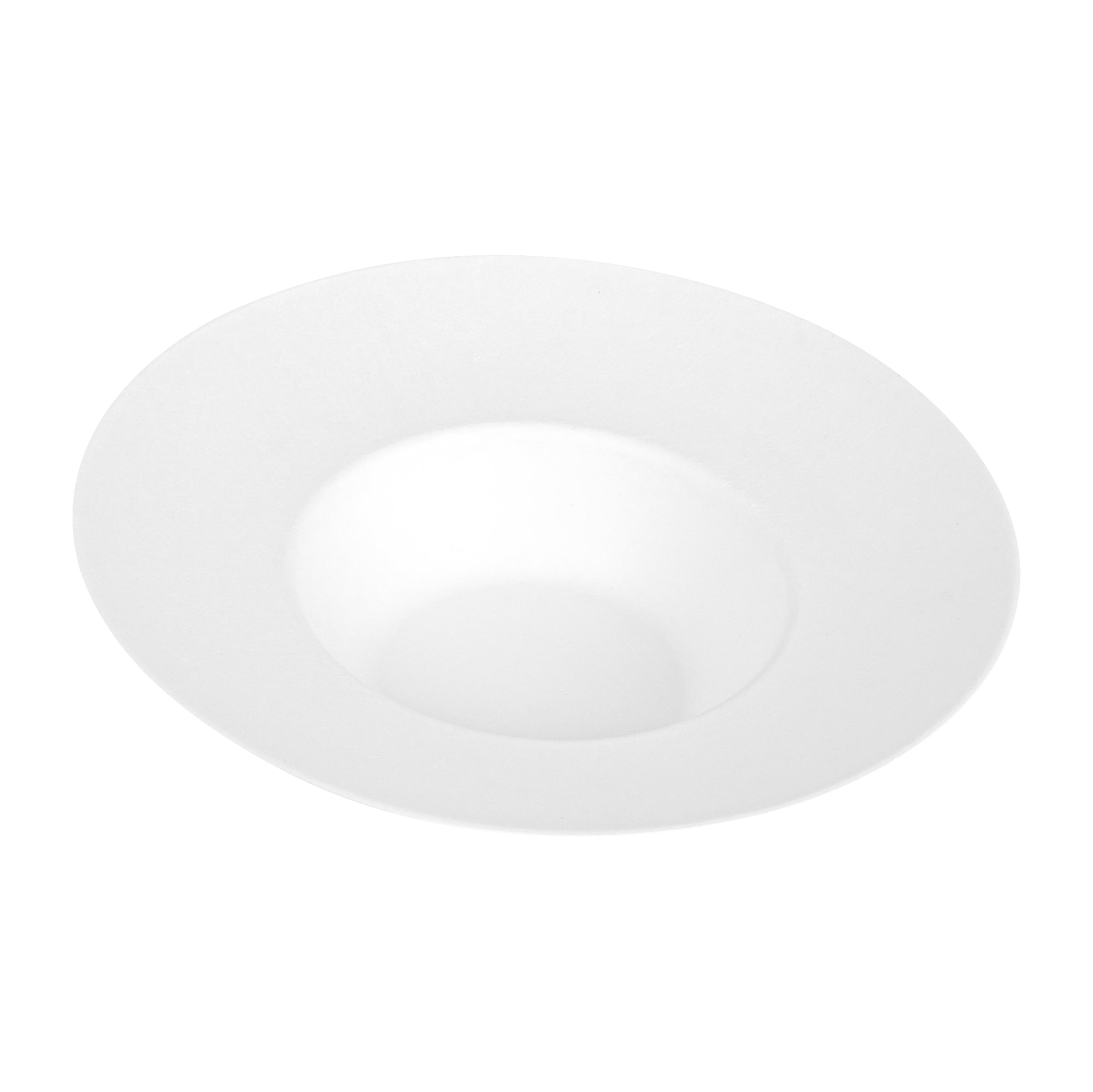 Pulp Safe No PFAS Added 10 oz White Sugarcane / Bagasse Salad Bowl / Dessert Plate - Home Compostable - 8 3/4" x 8 3/4" x 2" - 25 count box