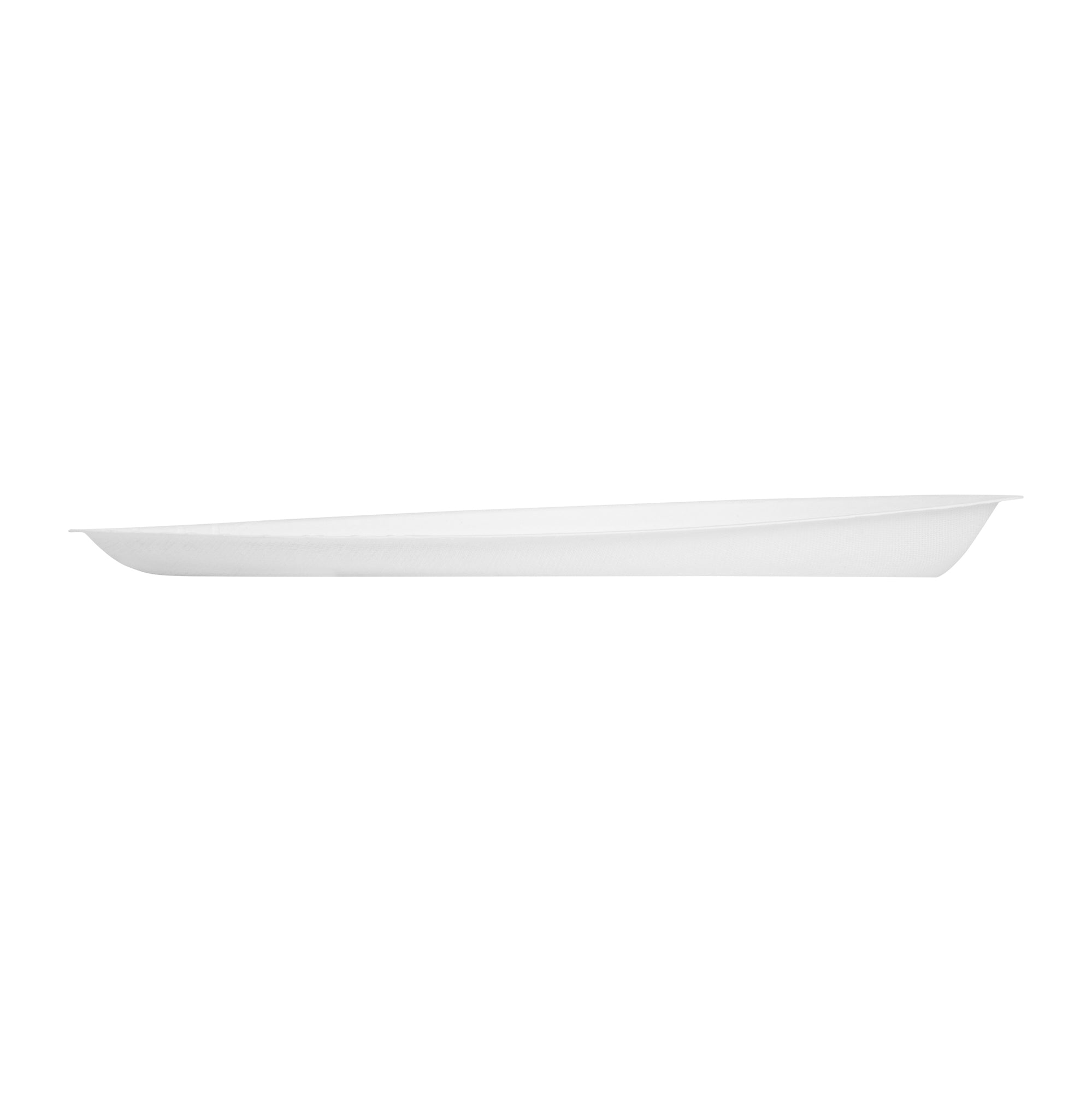 Pulp Safe Modular No PFAS Added White Sugarcane / Bagasse Tray - Home Compostable - 14" x 9 1/4" x 1 1/2" - 100 count box