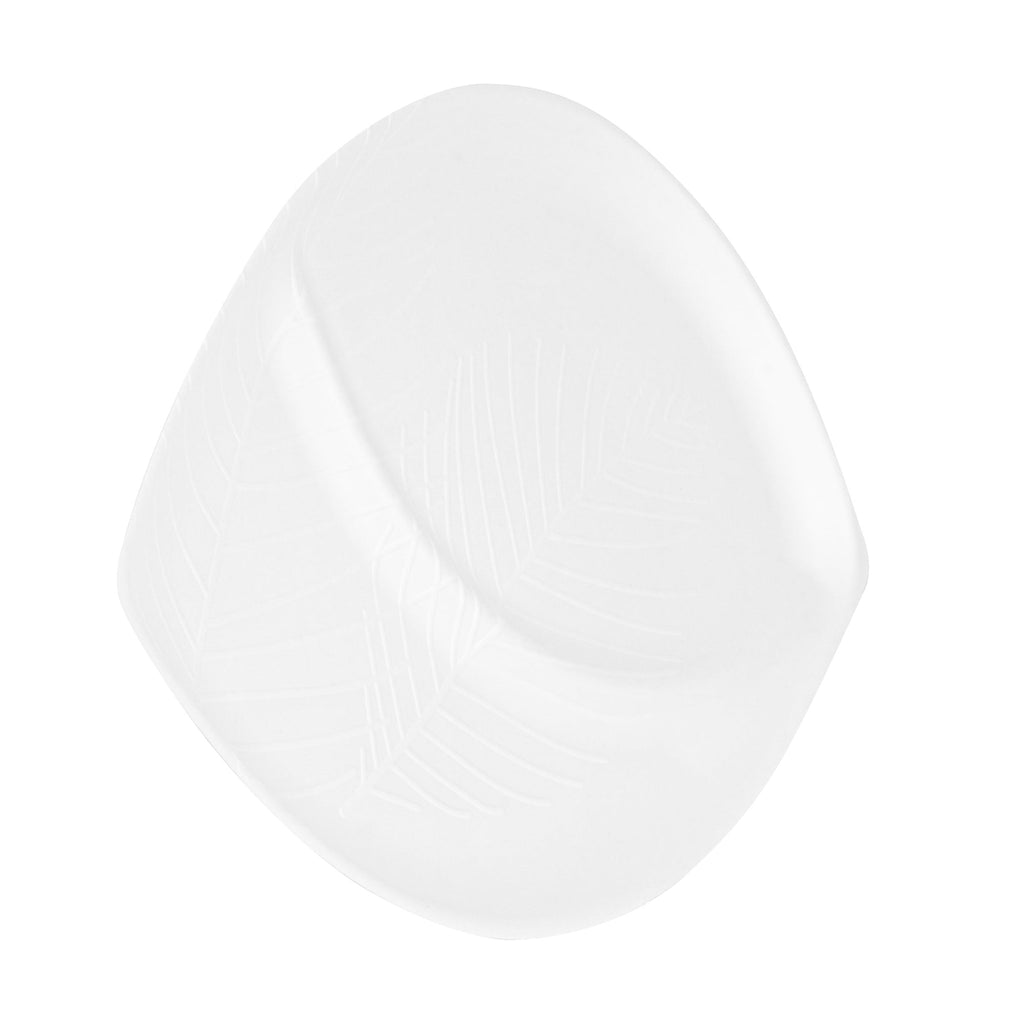 Pulp Safe Modular No PFAS Added White Sugarcane / Bagasse Tray - Home Compostable, 2 Compartments - 18 1/2" x 11 1/4" - 100 count box
