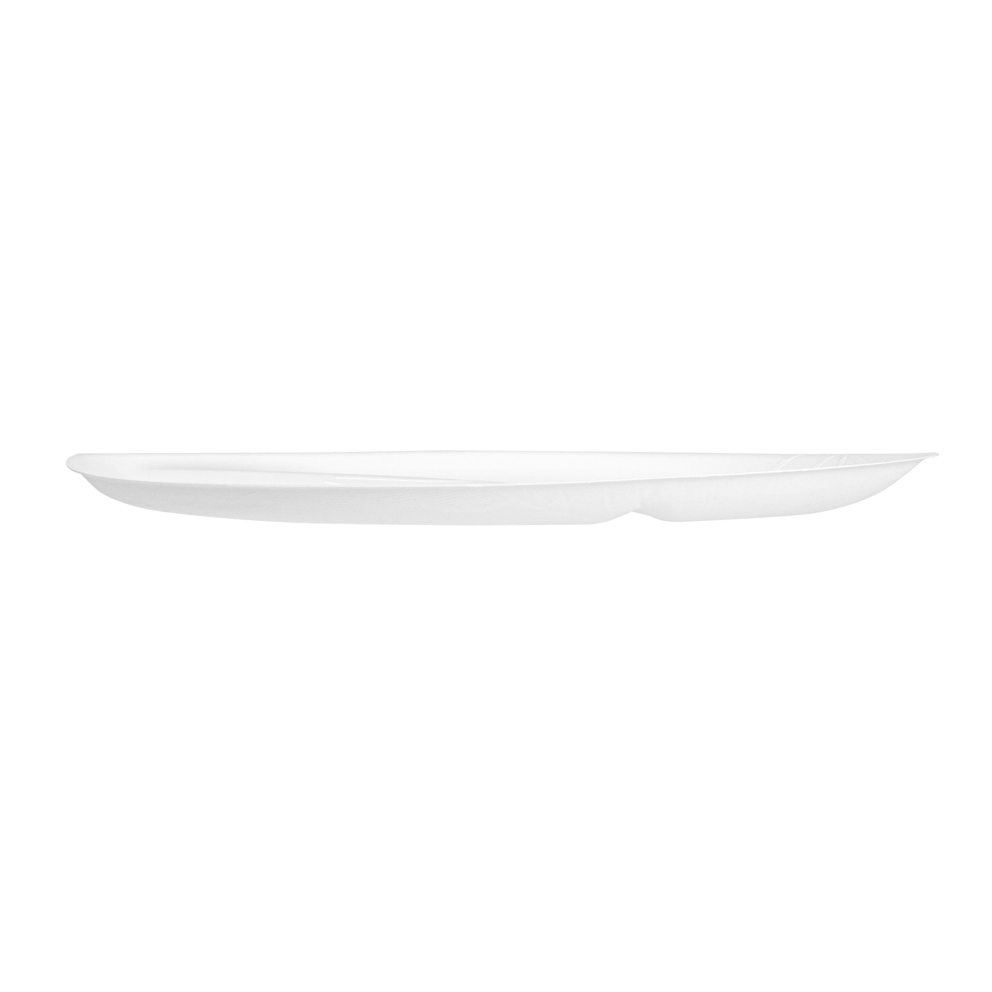 Pulp Safe Modular No PFAS Added White Sugarcane / Bagasse Tray - Home Compostable, 2 Compartments - 18 1/2" x 11 1/4" - 100 count box