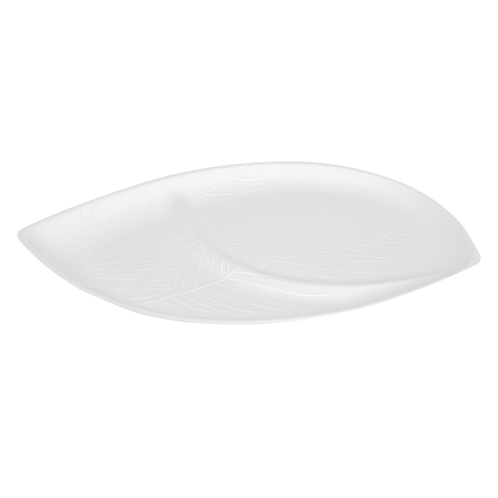 Pulp Safe Modular No PFAS Added White Sugarcane / Bagasse Tray - Home Compostable, 2 Compartments - 18 1/2" x 11 1/4" - 100 count box