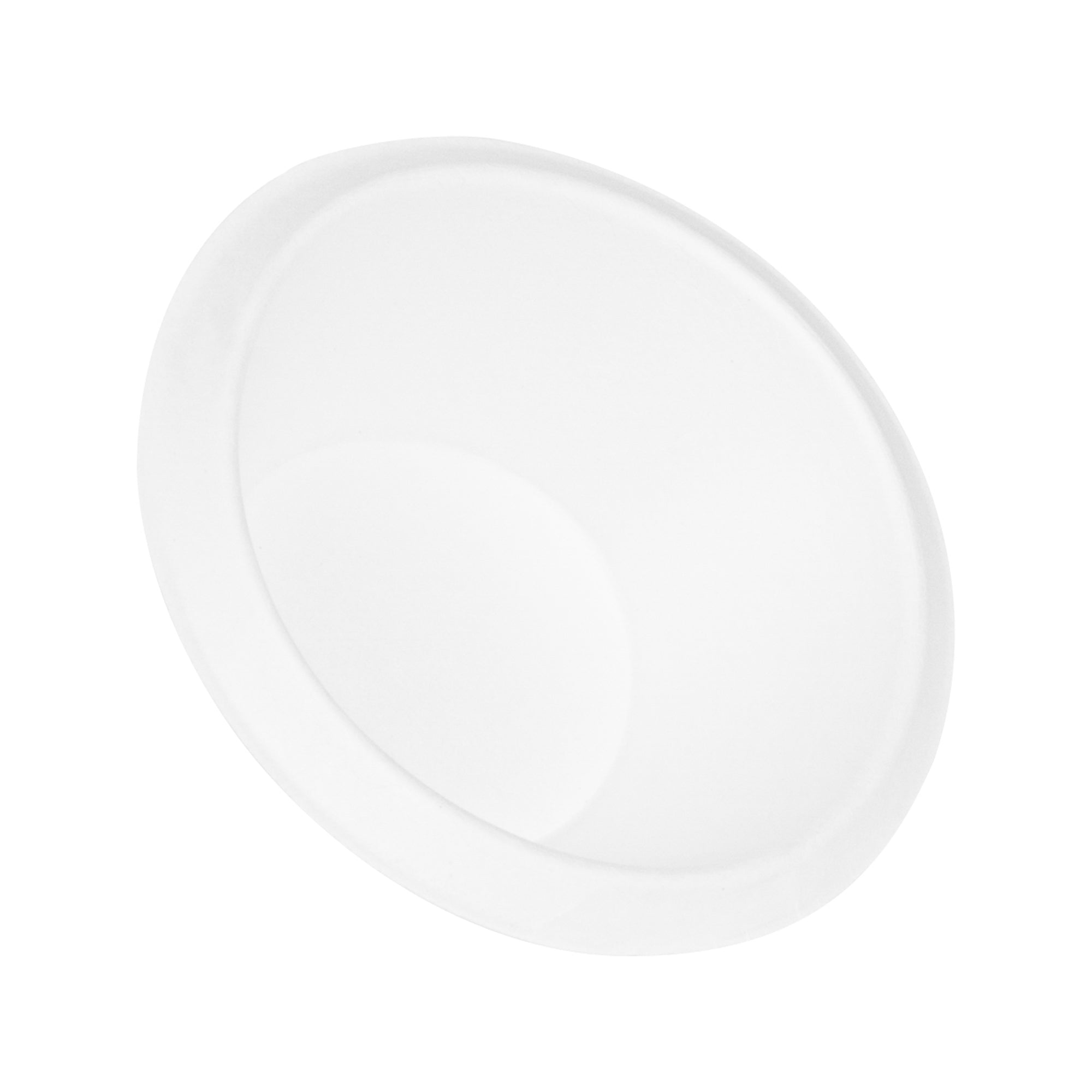 Pulp Safe No PFAS Added 7 oz Oval White Sugarcane / Bagasse Bowl - Home Compostable - 6" x 5" x 1 1/2" - 25 count box