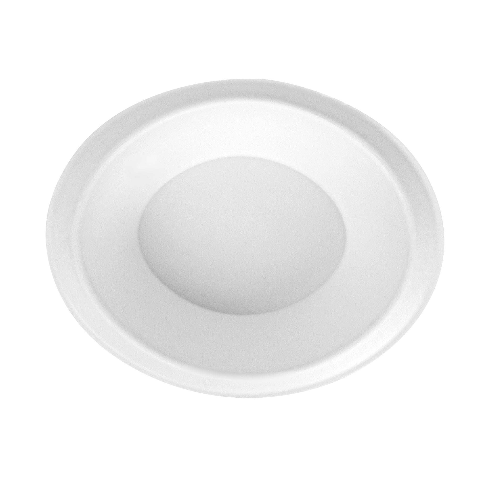 Pulp Safe No PFAS Added 7 oz Oval White Sugarcane / Bagasse Bowl - Home Compostable - 6" x 5" x 1 1/2" - 25 count box